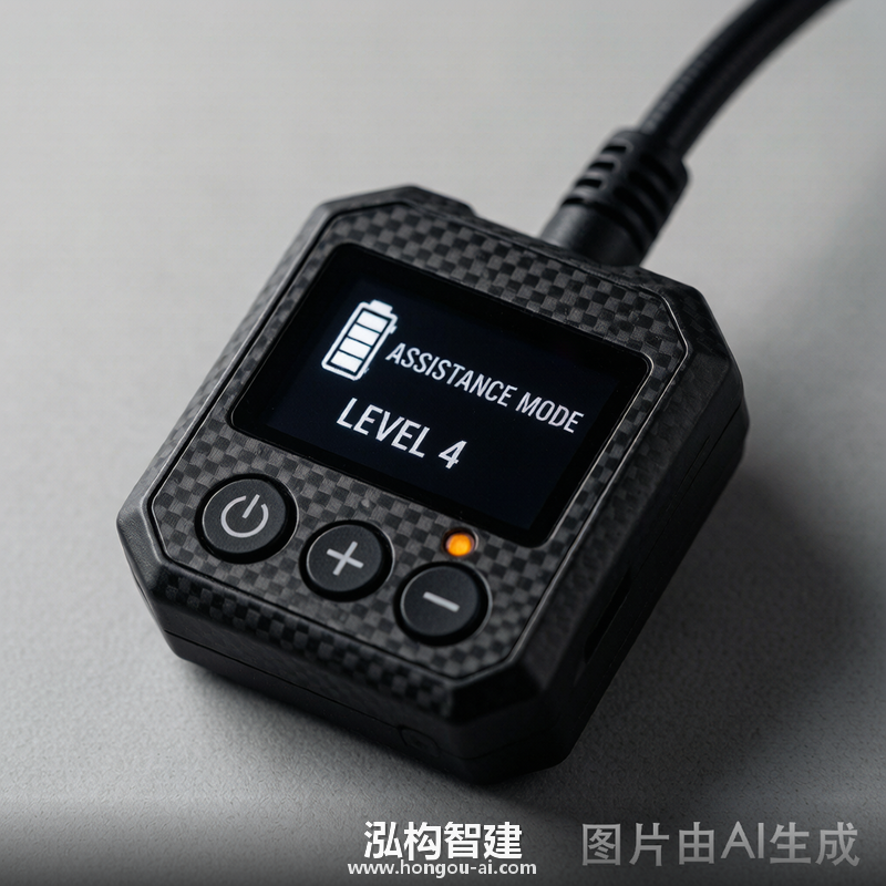 泓构智建外骨骼机器人 - 控制单元界面 - 电量与模式显示