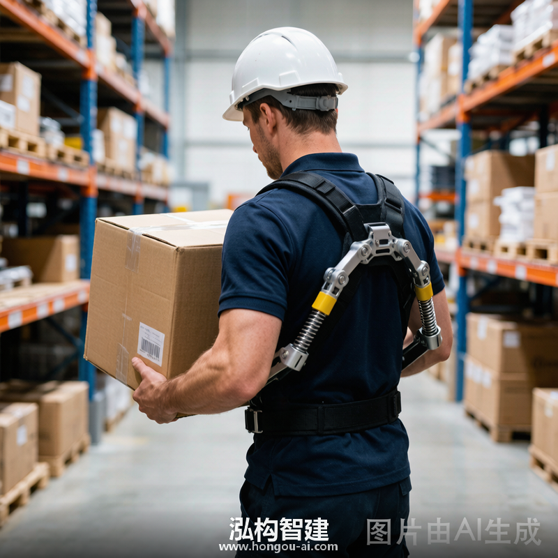 泓构智建外骨骼机器人 - 工业腰部助力 - 仓储搬运防护