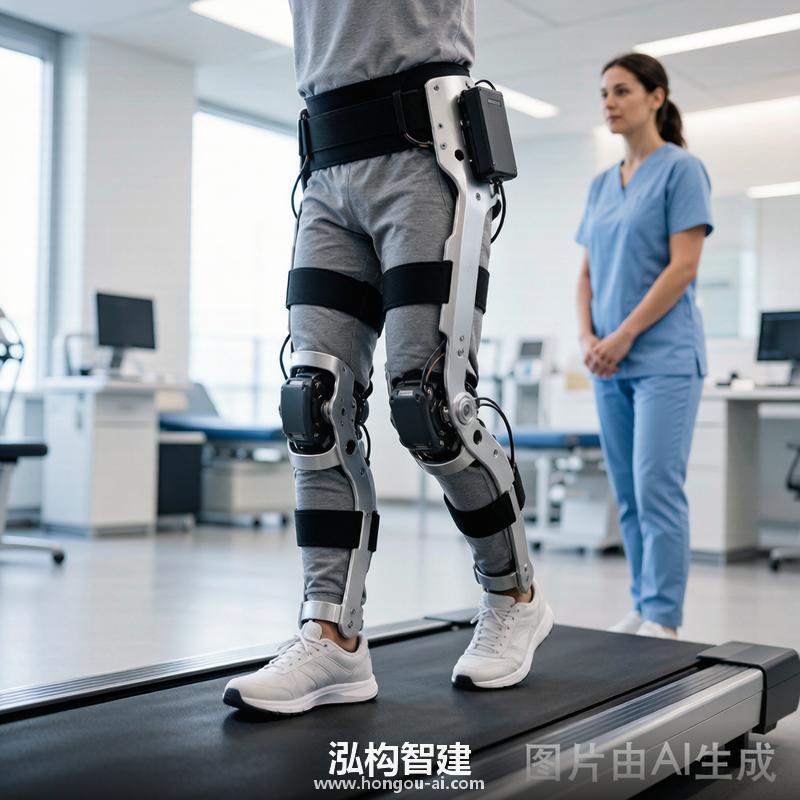 泓构智建外骨骼机器人 - 医疗康复训练 - 跑步机步态康复